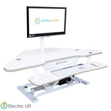 VersaDesk - 48" Power Pro Corner Electric Standing Desk Converter