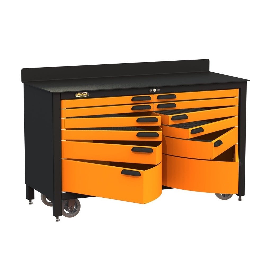 Swivel Storage Solutions Pro 60 12-Drawer Rolling Workbench Model: PRO603512 - Backyard Provider