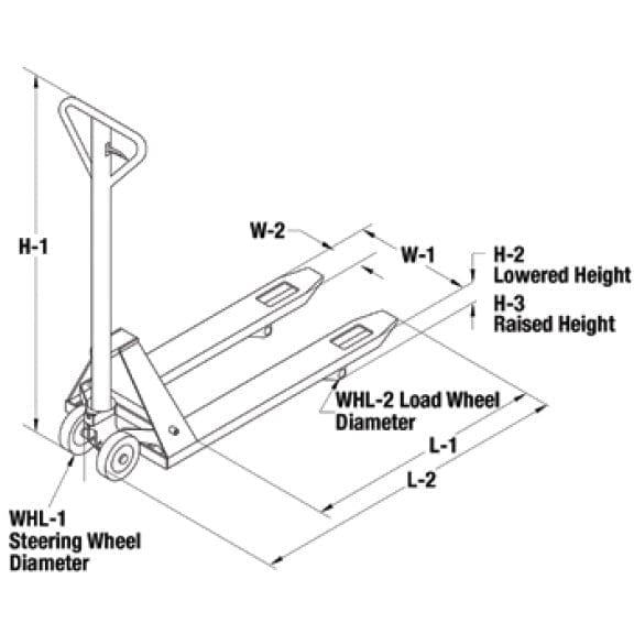 Wesco STAINLESS STEEL PALLET TRUCK - 272152 - Backyard Provider