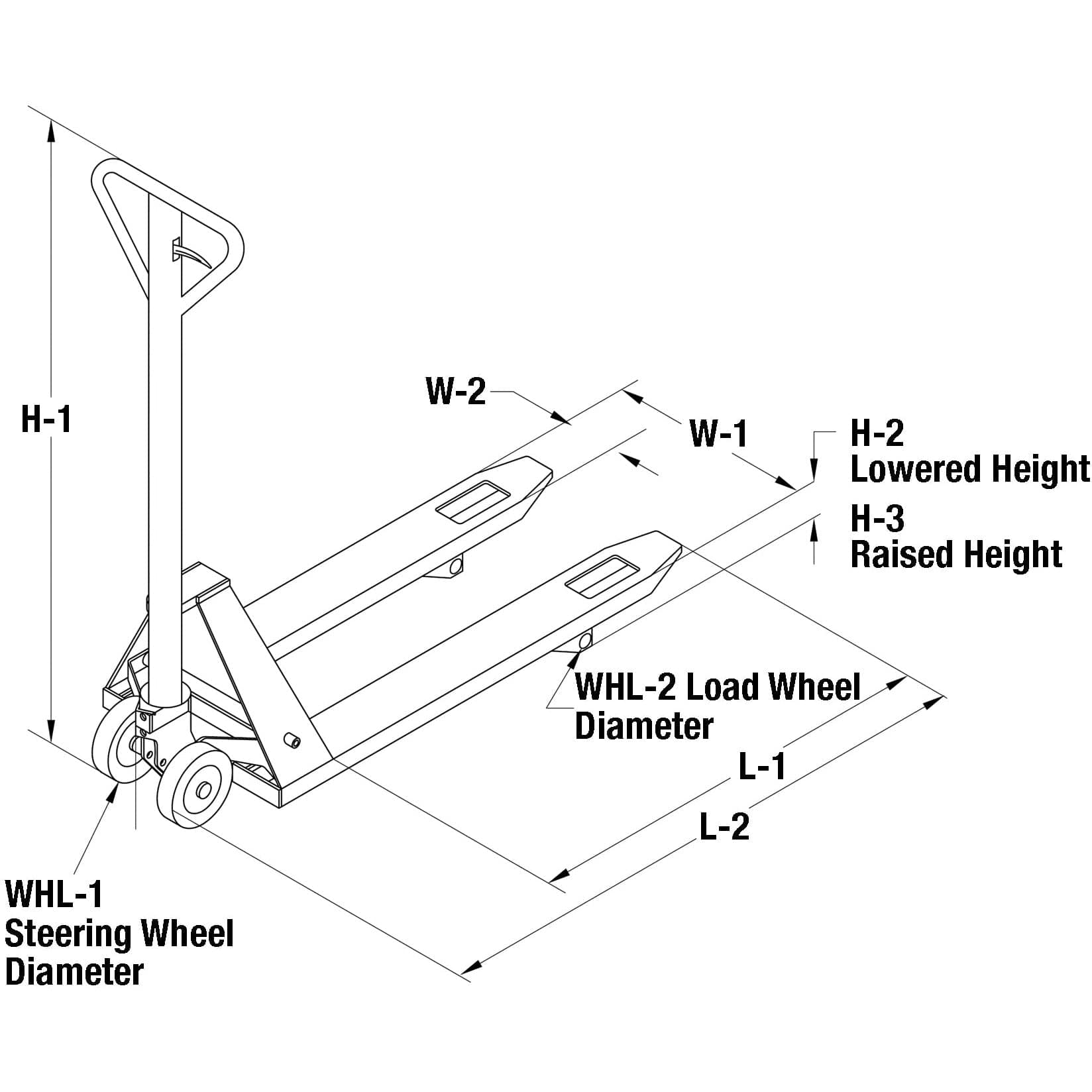 Wesco PT70 LONG FORK PALLET TRUCK - 273586 - Backyard Provider