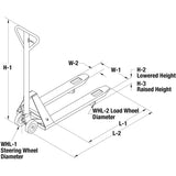 Wesco PT70 LONG FORK PALLET TRUCK - 273586 - Backyard Provider