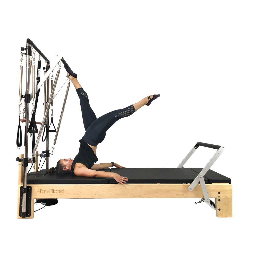 Align Pilates M8 Pro Maple Wood Reformer with Tower PAPREFORMERM8PTB