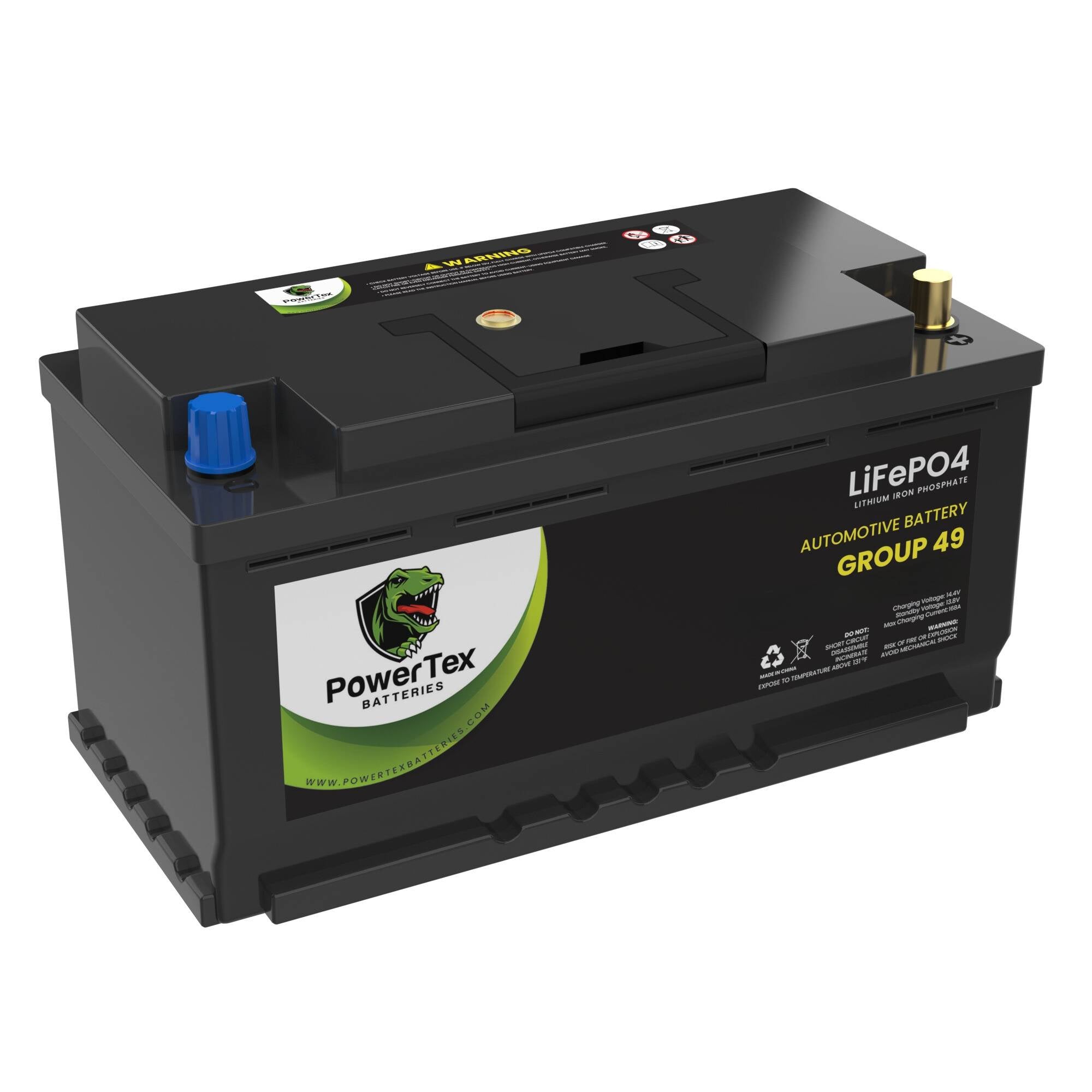 PowerTex 2019 BMW X5 Car Battery BCI Group 49 / H8 Replacement Lithium LiFePO4 Automotive Battery