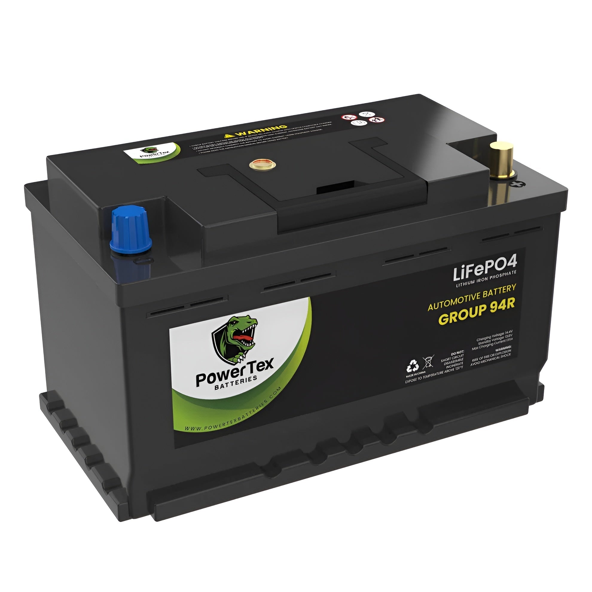 PowerTex 2023 Infiniti QX60 V6 3.5L Replacement Car Battery BCI Group 94R Lithium LiFePO4 Automotive Powertex Battery
