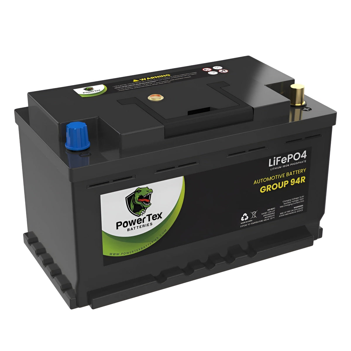 PowerTex 2023 Infiniti QX60 V6 3.5L Replacement Car Battery BCI Group 94R Lithium LiFePO4 Automotive Powertex Battery