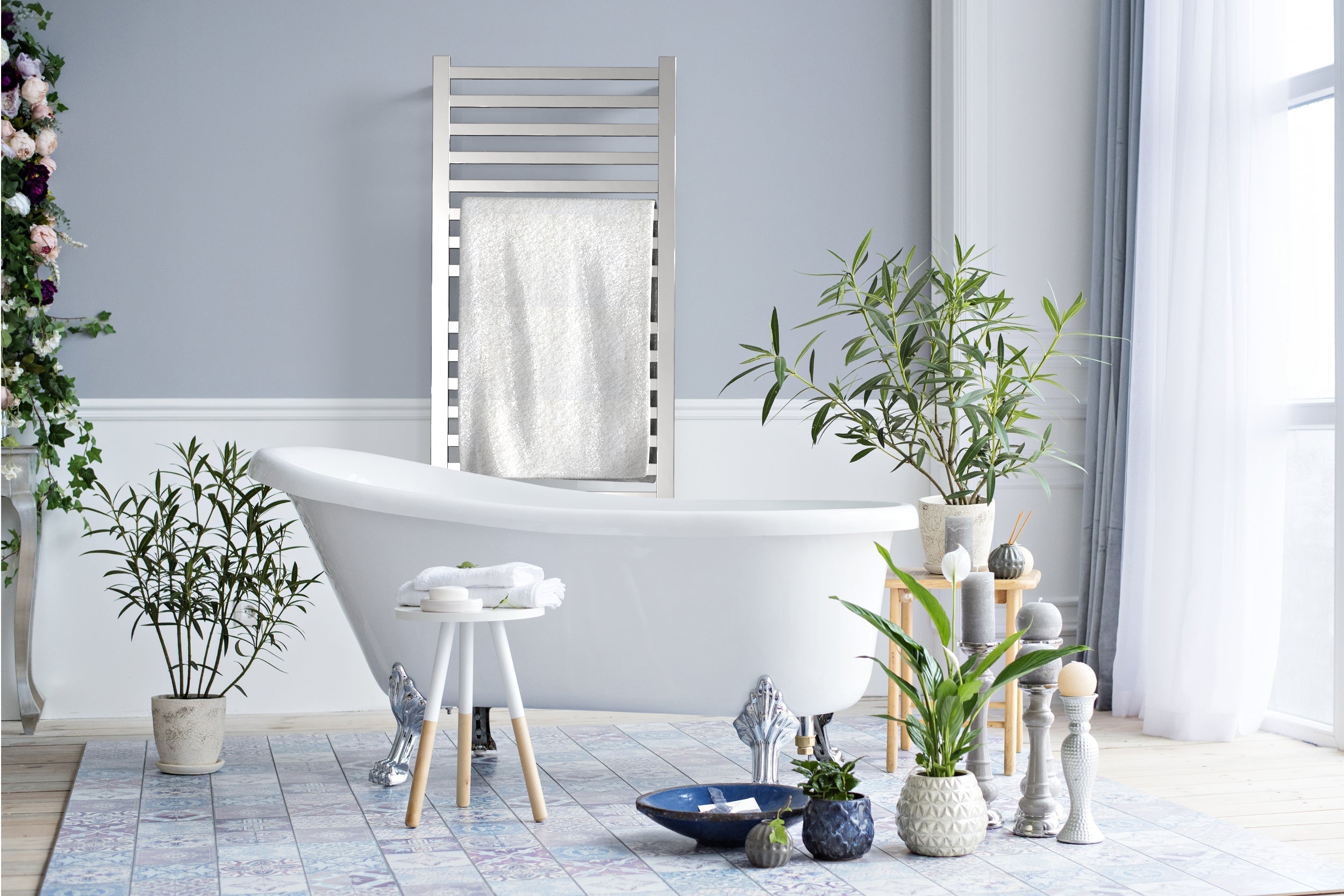 Amba Heated Towel Rack Model Q2042 Height 42 5/8″ - Q2042B