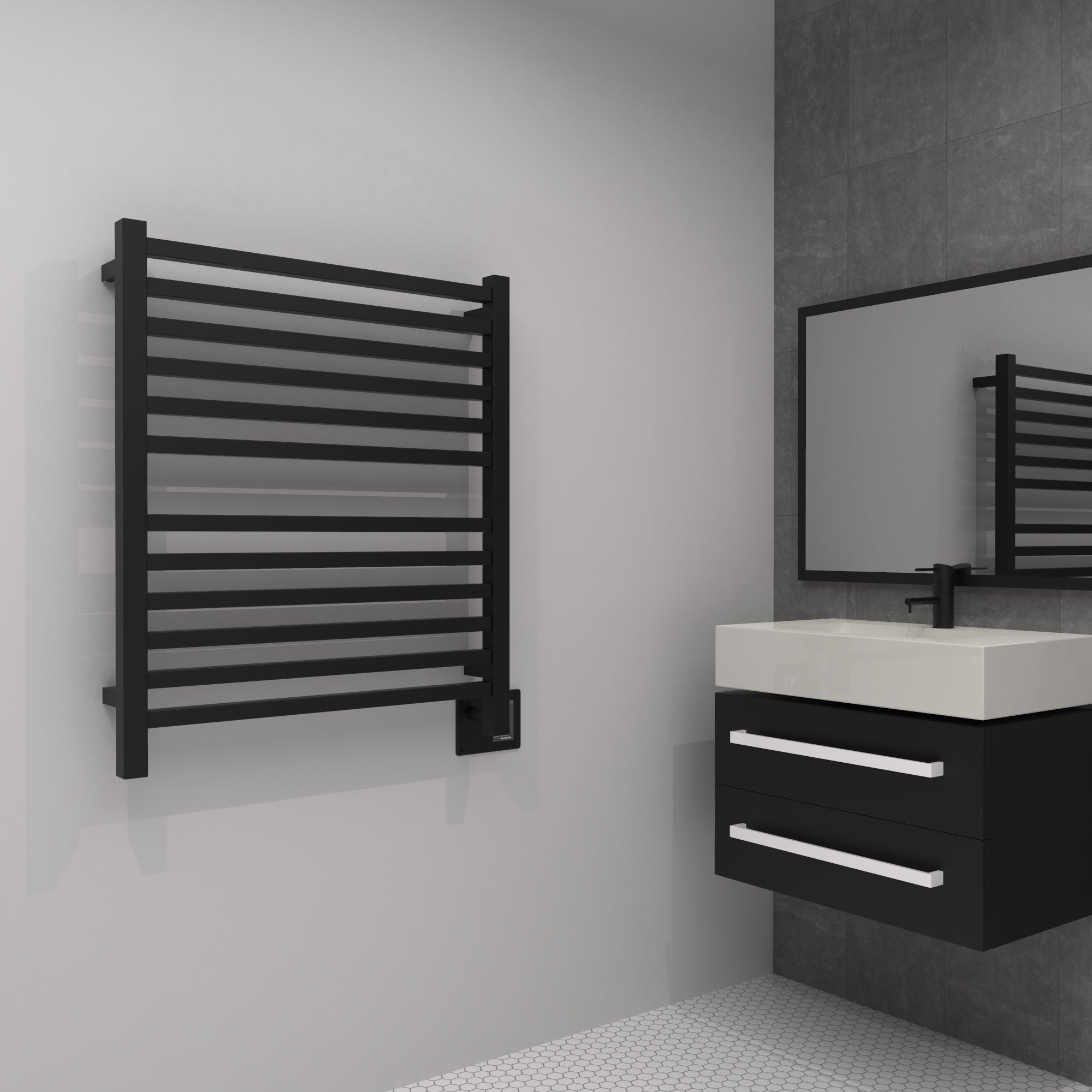 Amba Heated Towel Rack Model S2933 Height 33 1/4″ - S2933B
