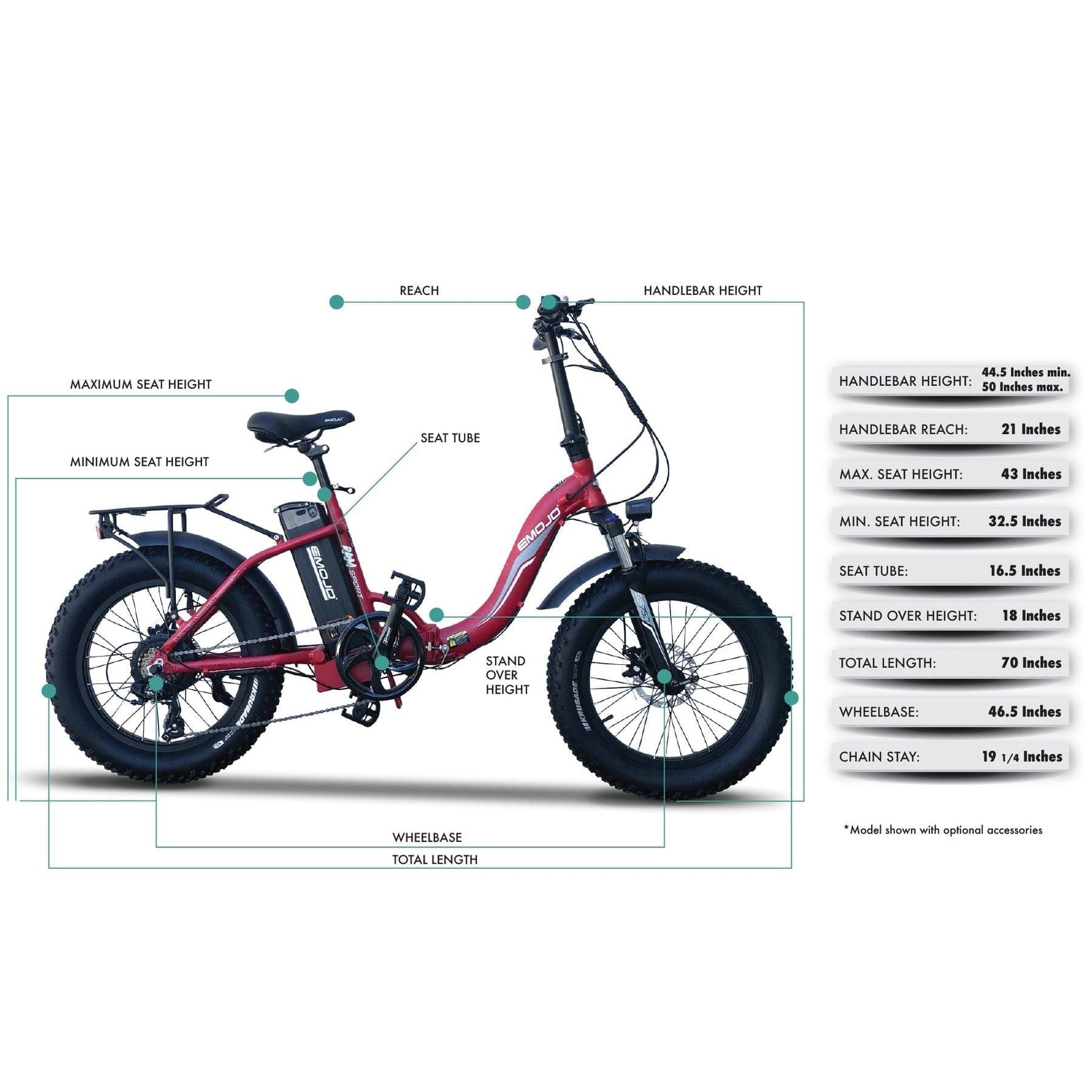 Emojo Ram SS Step-Through Foldable Electric Bike - 750W 48V - EBK17-02