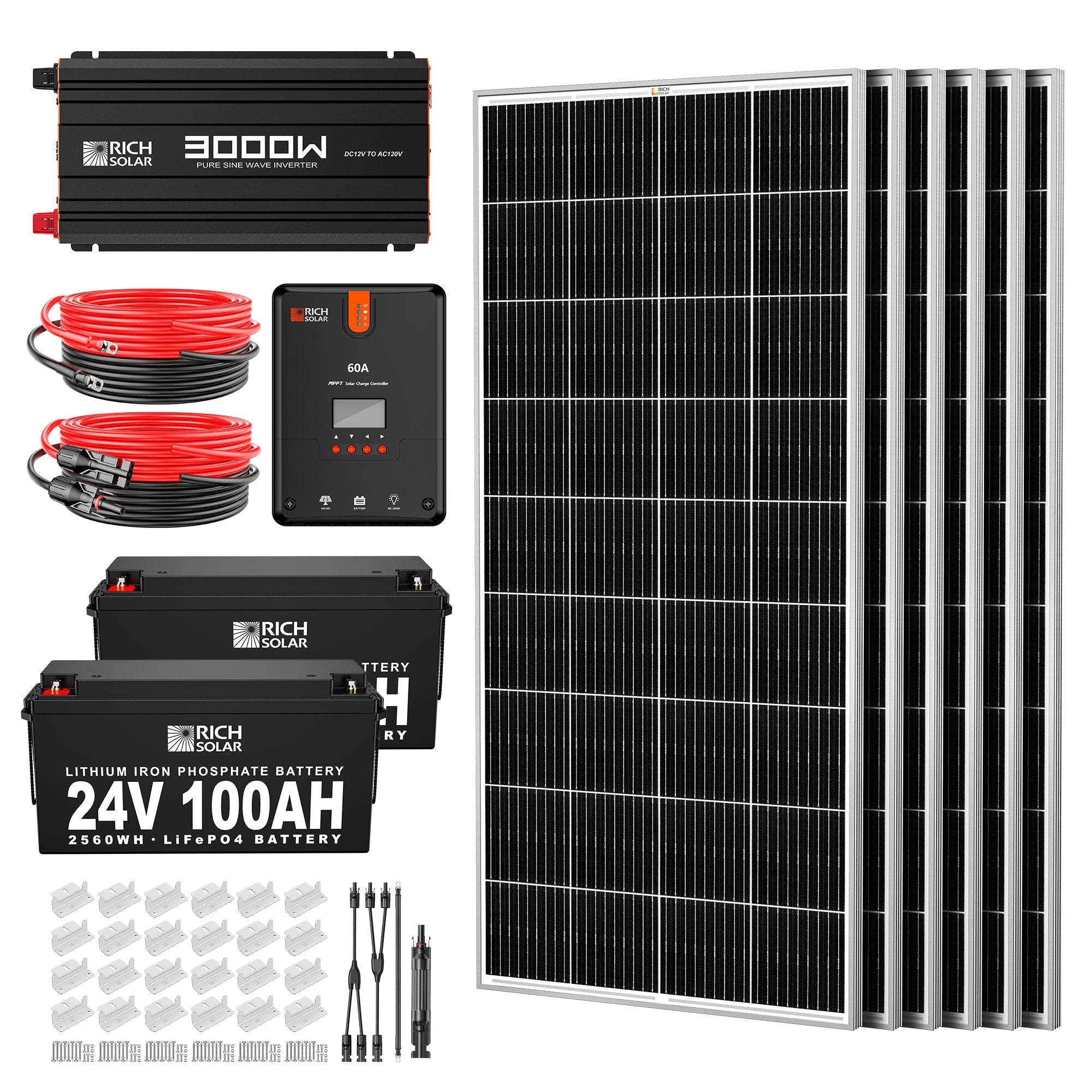 1200 Watt 24V Complete Solar Kit