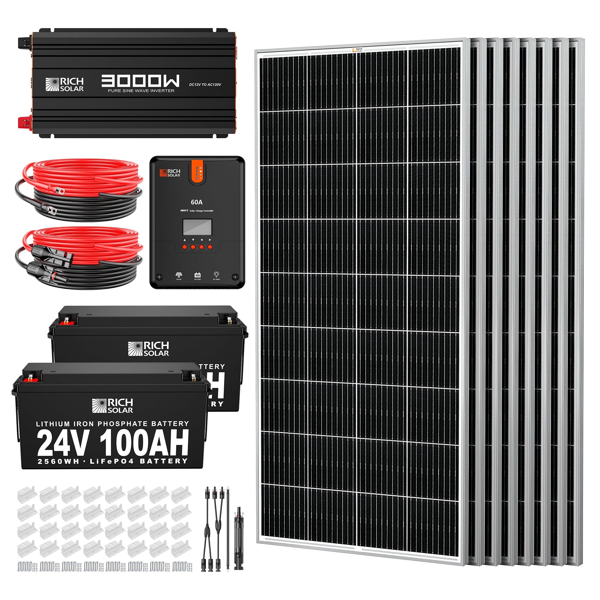 1600 Watt 24V Complete Solar Kit