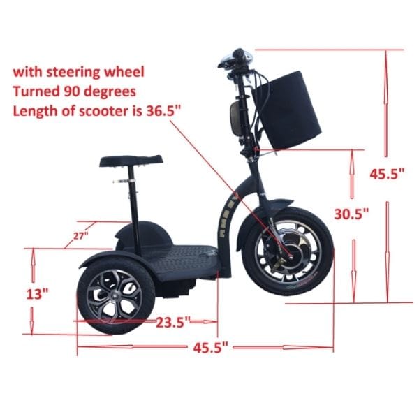 RMB EV Multi-Point 48v 500W 3 Wheel Electric Scooter - RMB MP - Backyard Provider