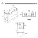 Blossom Riga 48 Inch Bathroom Vanity – Double Sinks - V8022 48 01D - Backyard Provider