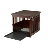 Richell Large End Table, Wooden Dog Crate Kennel - 94917