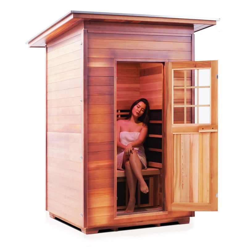 Enlighten Sauna InfraNature Sierra - Luxurious 2-Person Outdoor Sauna - 16376