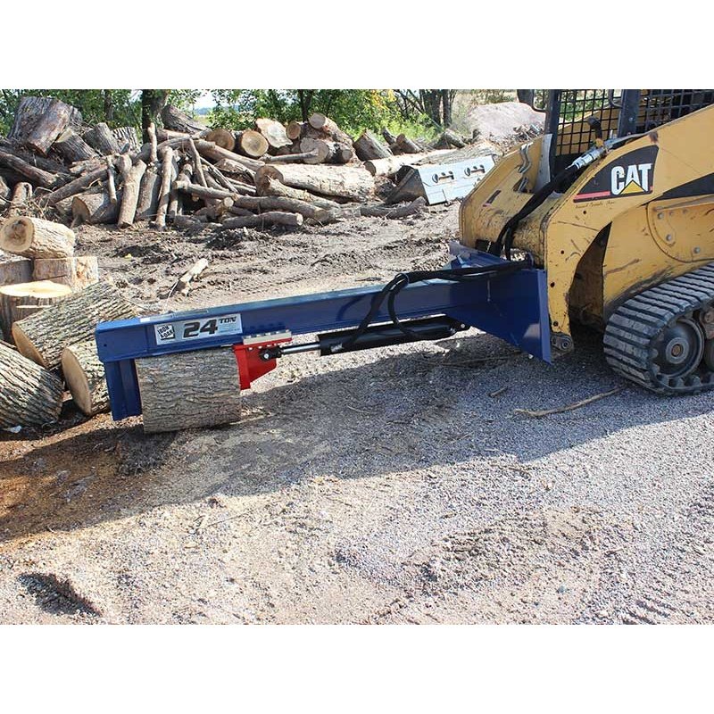 24 Ton Iron & Oak Upside Down Skid Steer Log Splitter Attachment SMH2419