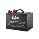 SOK Battery [100Ah] 12V LiFePO4 Deep Cycle Battery | Lithium Solar Battery | Choose Model - Backyard Provider