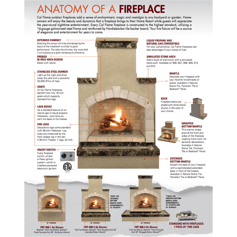 Cal-Flame FRP-906 Outdoor Fireplaces