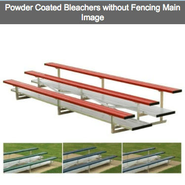 2-3 Row Powder Coated Aluminum Bleachers - BLDP-3ALPC