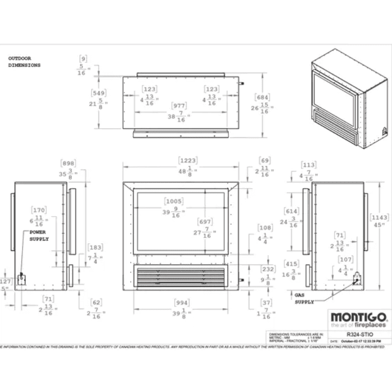 Montigo Exemplar Double Sided Fireplace - R324STION