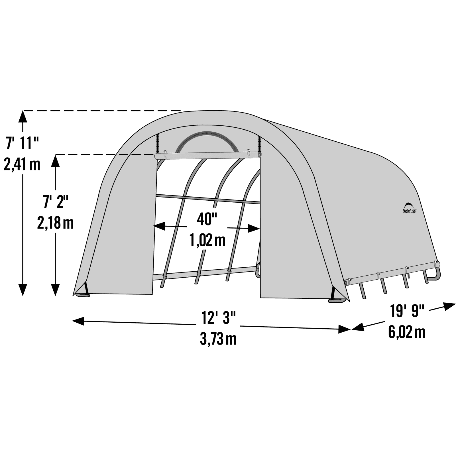 ShelterLogic | GrowIT Heavy Duty Translucent Round Grow Tent 12 ft. Wide