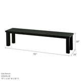 Hanamint Sherwood 16" X 70" Long Bench - 245245-18