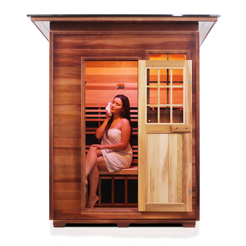 Enlighten Sauna InfraNature Sierra 3-Person Outdoor Sauna - 16377