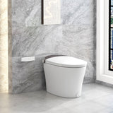 Costway Elongated Smart Toilet Bidet 1.16 GPF Auto Open Lid Heated Seat New - BA8186US-WH