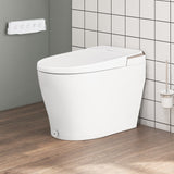 Costway Elongated Smart Toilet Bidet 1.28 GPF Auto Open Lid Heated Seat New - BA8182US-WH