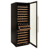 166 Bottle Premium Dual Zone Stainless Steel Wine Refrigerator - Backyard Provider