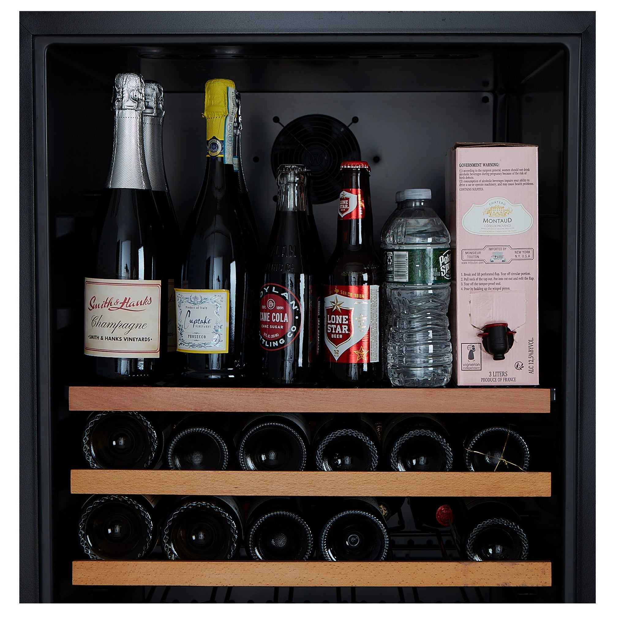 166 Bottle Premium Dual Zone Stainless Steel Wine Refrigerator - Backyard Provider