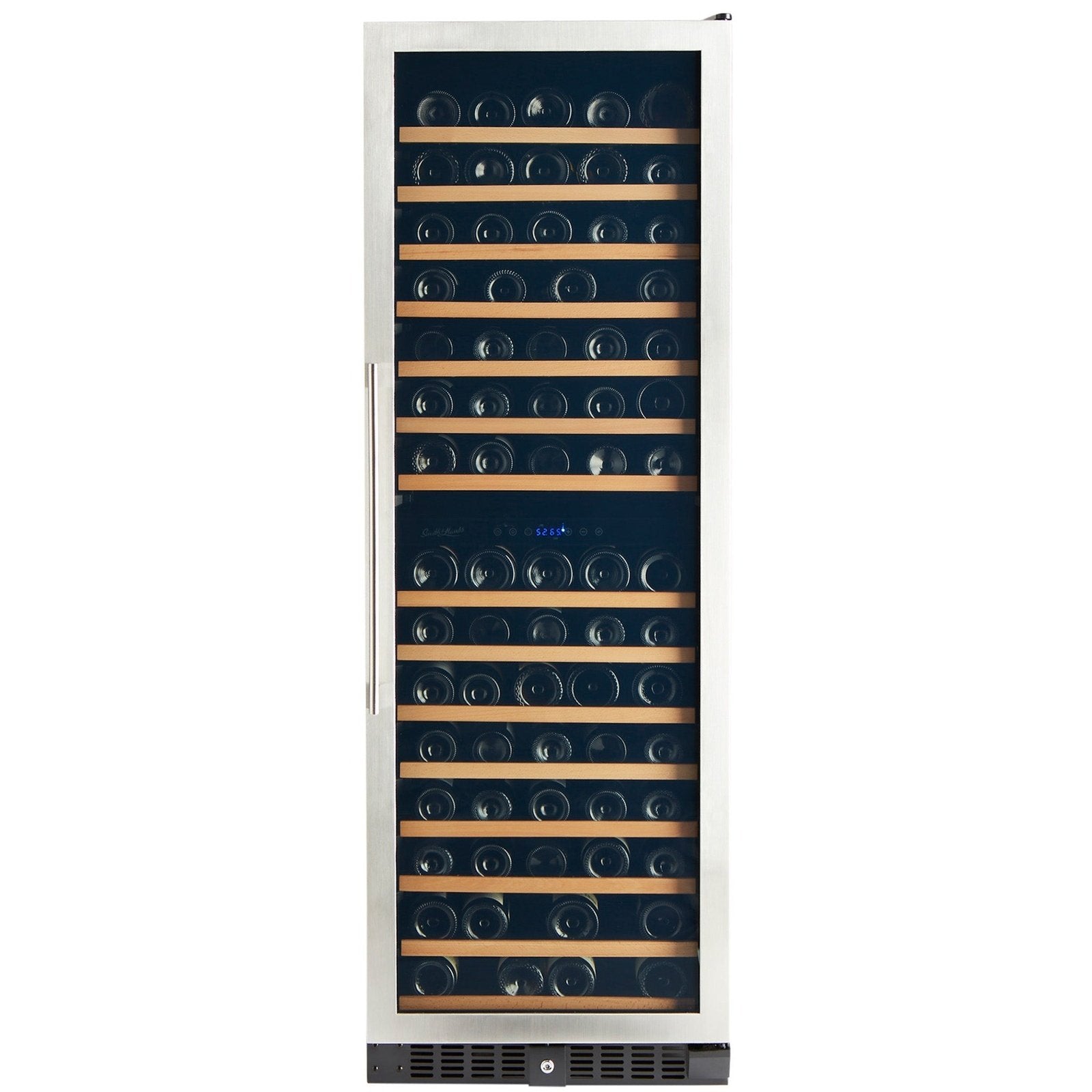 166 Bottle Premium Dual Zone Stainless Steel Wine Refrigerator