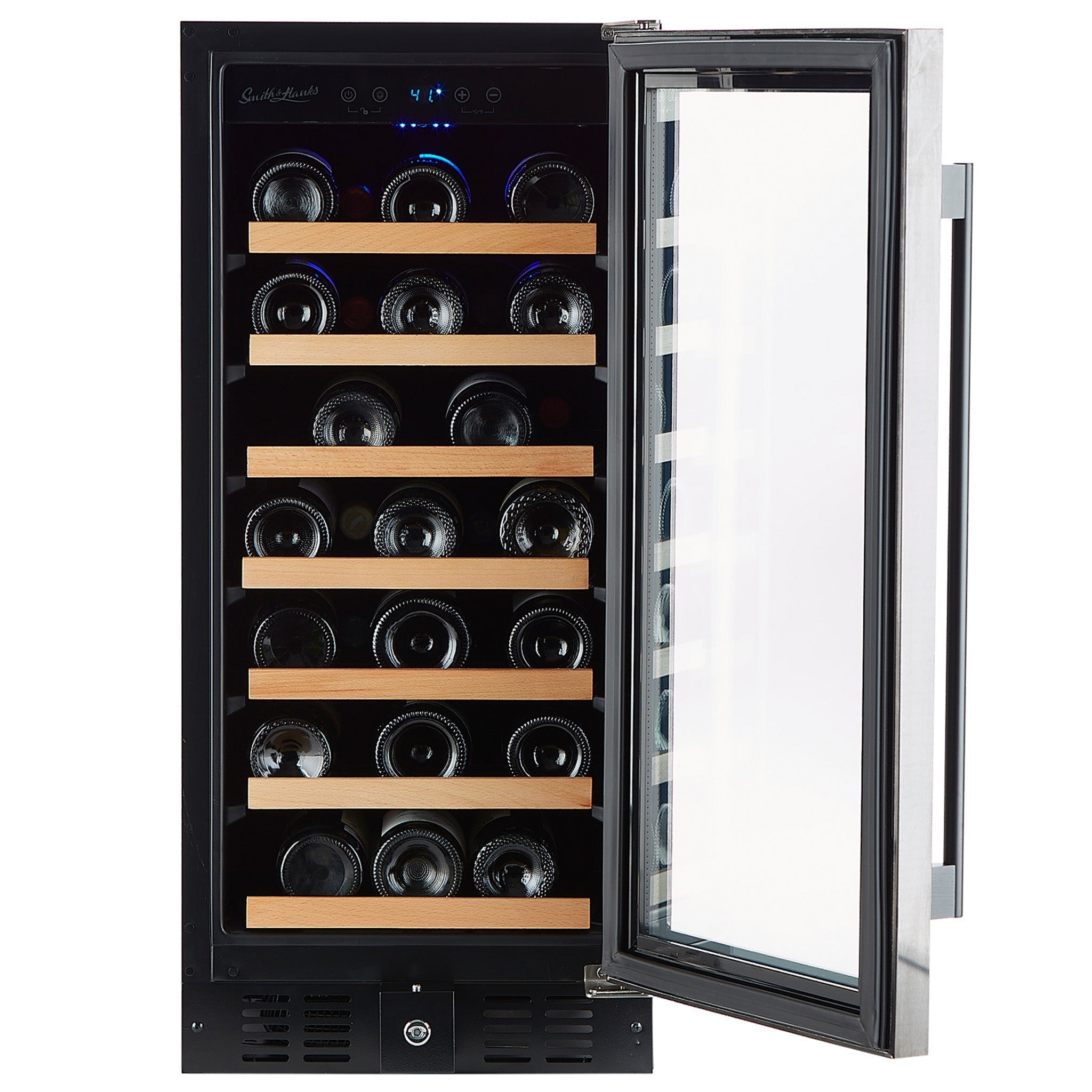 34 Bottle Black Stainless Under Counter Wine Cooler - Backyard Provider