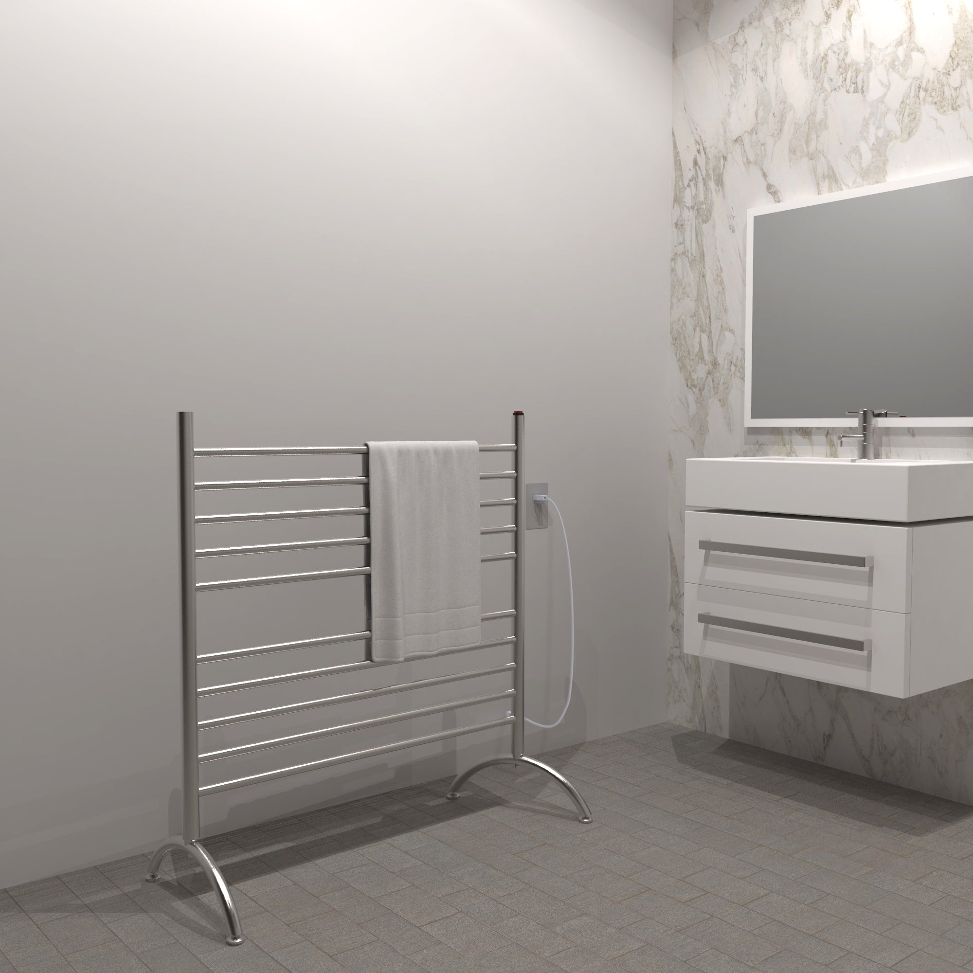 Amba Freestanding 33 Plug-in Towel Warmer Model Solo-33 - SAFSB-33
