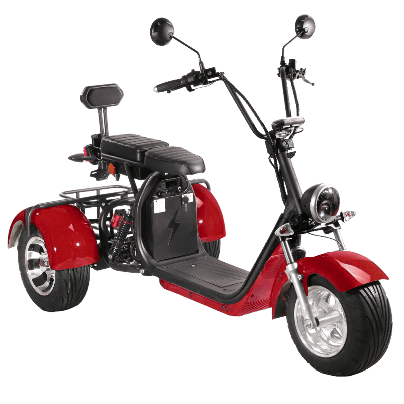 SoverSky T7.1 60V 2000W Fat Tire Electric Trike Scooter - SOV-T71-20AH-RED