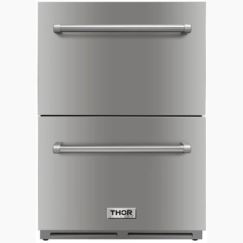 Thor Kitchen 24 in. 5.4 cu. ft. Built-in Double Drawer Refrigerator, TRF2401U