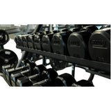 TROY 5-50 lb Rubber Dumbbell Set with Rack -  COMMPAC-TSDR50
