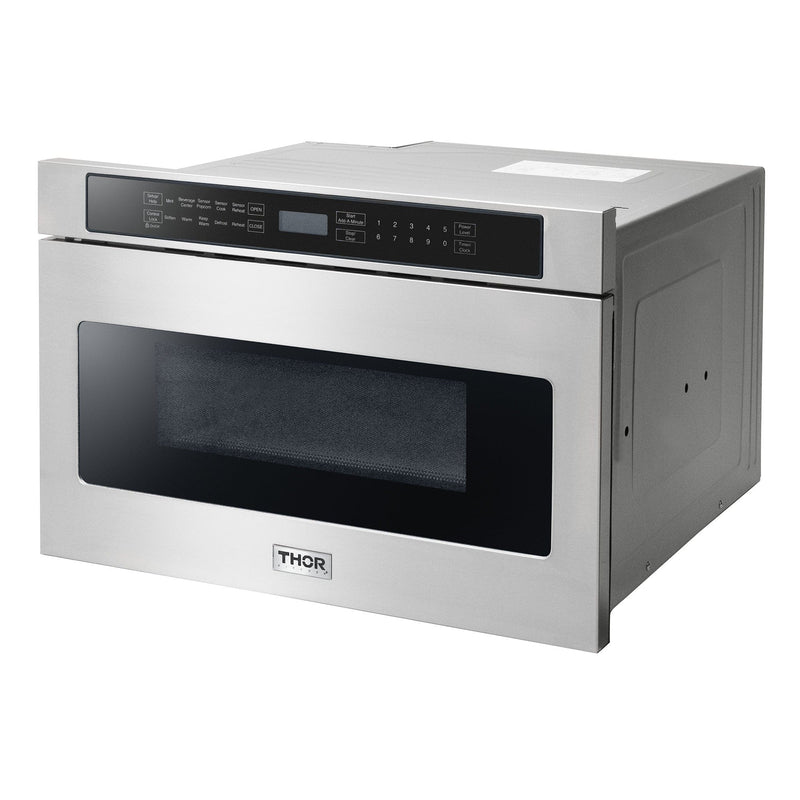 Thor Kitchen Appliance Package - 48 in. Gas Range, Dishwasher, Refrigerator with Water and Ice Dispenser, Microwave Drawer, AP-LRG4807U-12
