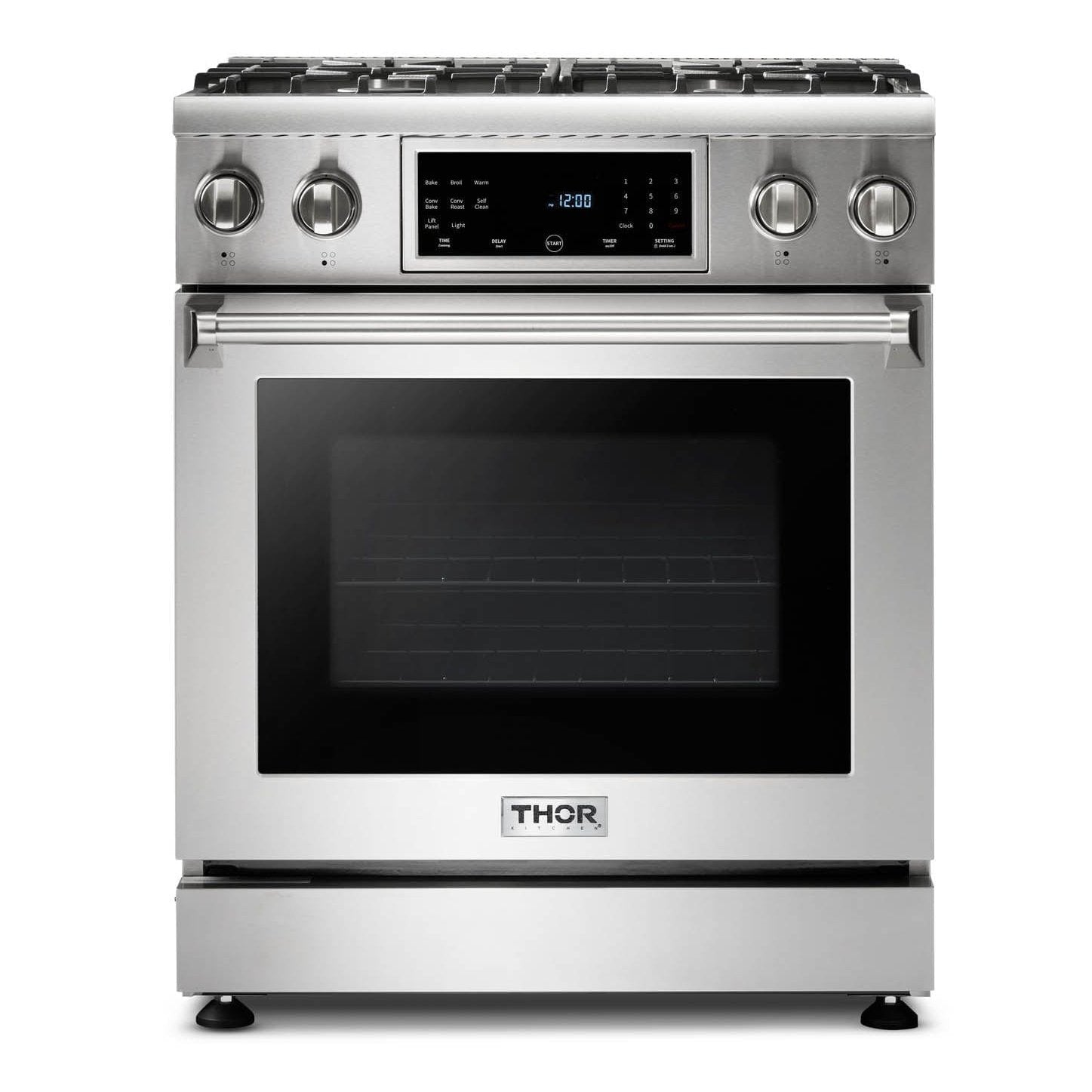 Thor Kitchen Appliance Package - 30 In. Gas Range, Range Hood, Microwave Drawer, Refrigerator, Dishwasher, AP-TRG3001-W-5