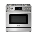 Thor Kitchen Appliance Package - 36 In. Natural Gas Range, Refrigerator, Dishwasher, AP-TRG3601-2