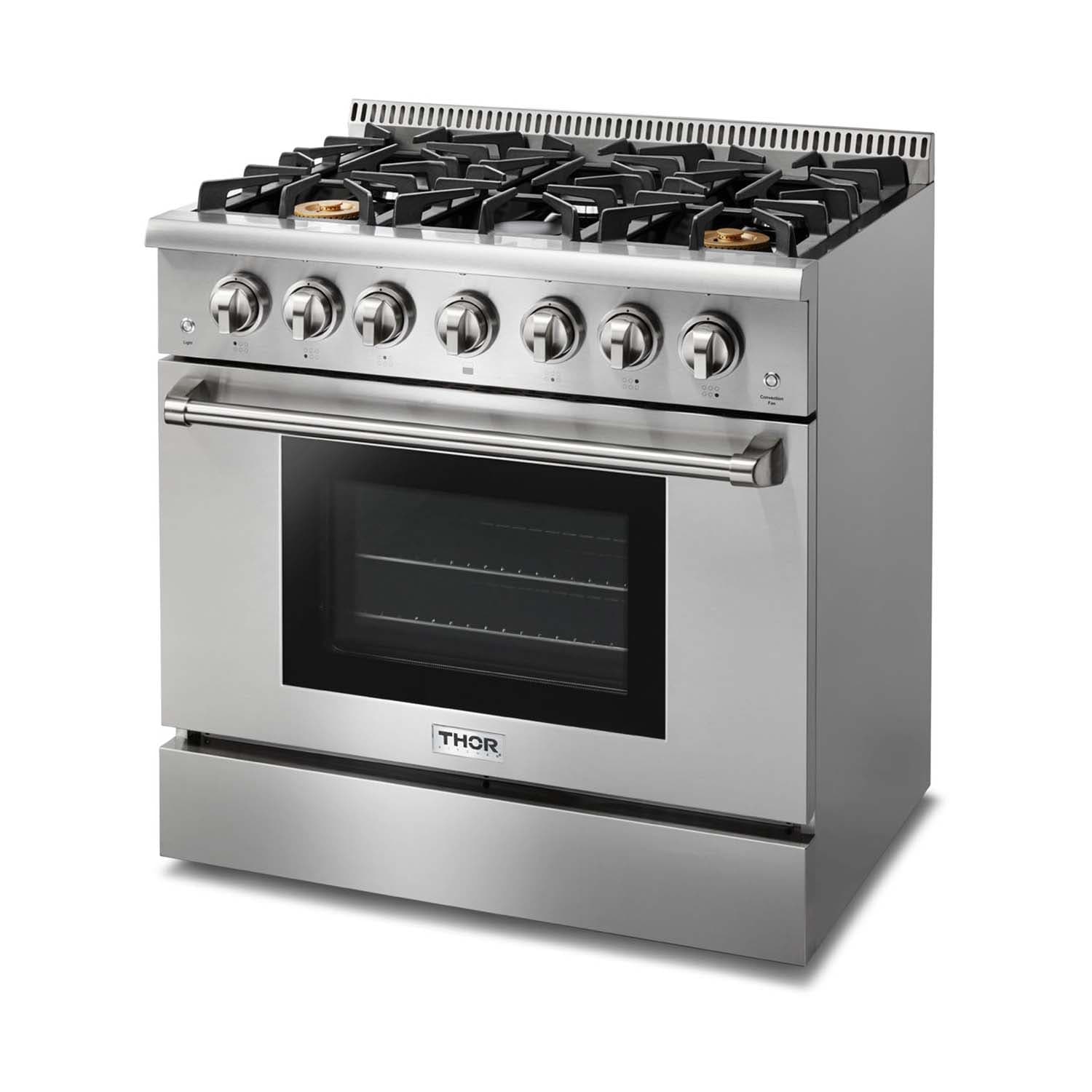 Thor Kitchen 36 in. Professional Natural Gas Range in Stainless Steel - HRG3618U