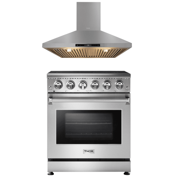 Thor Kitchen Appliance Package - 30 inch Electric Range and 30 in. Range Hood, AP-HRE3001
