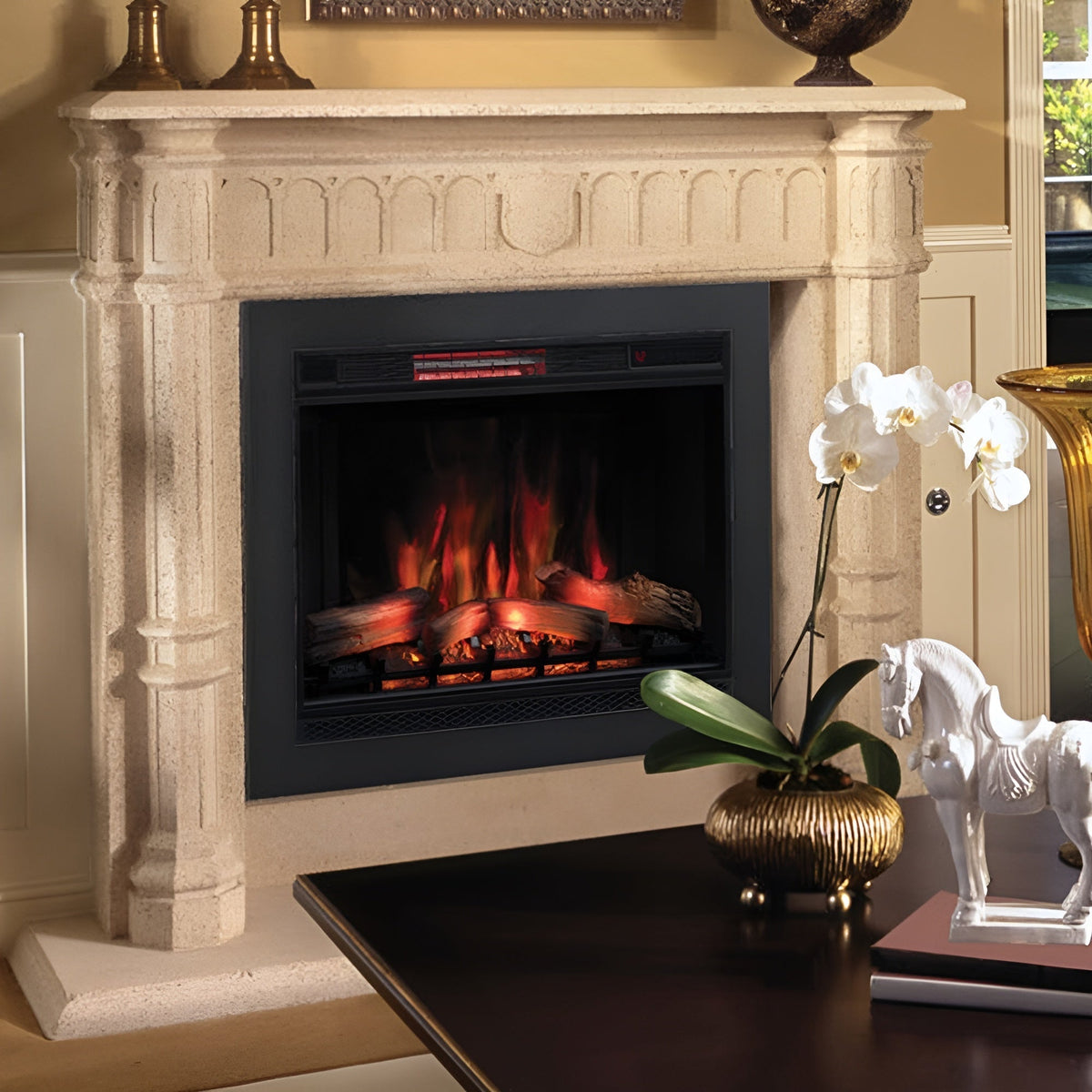 ClassicFlame 33-In 3D Spectrafire Plus Infrared Electric Fireplace Insert - 175990