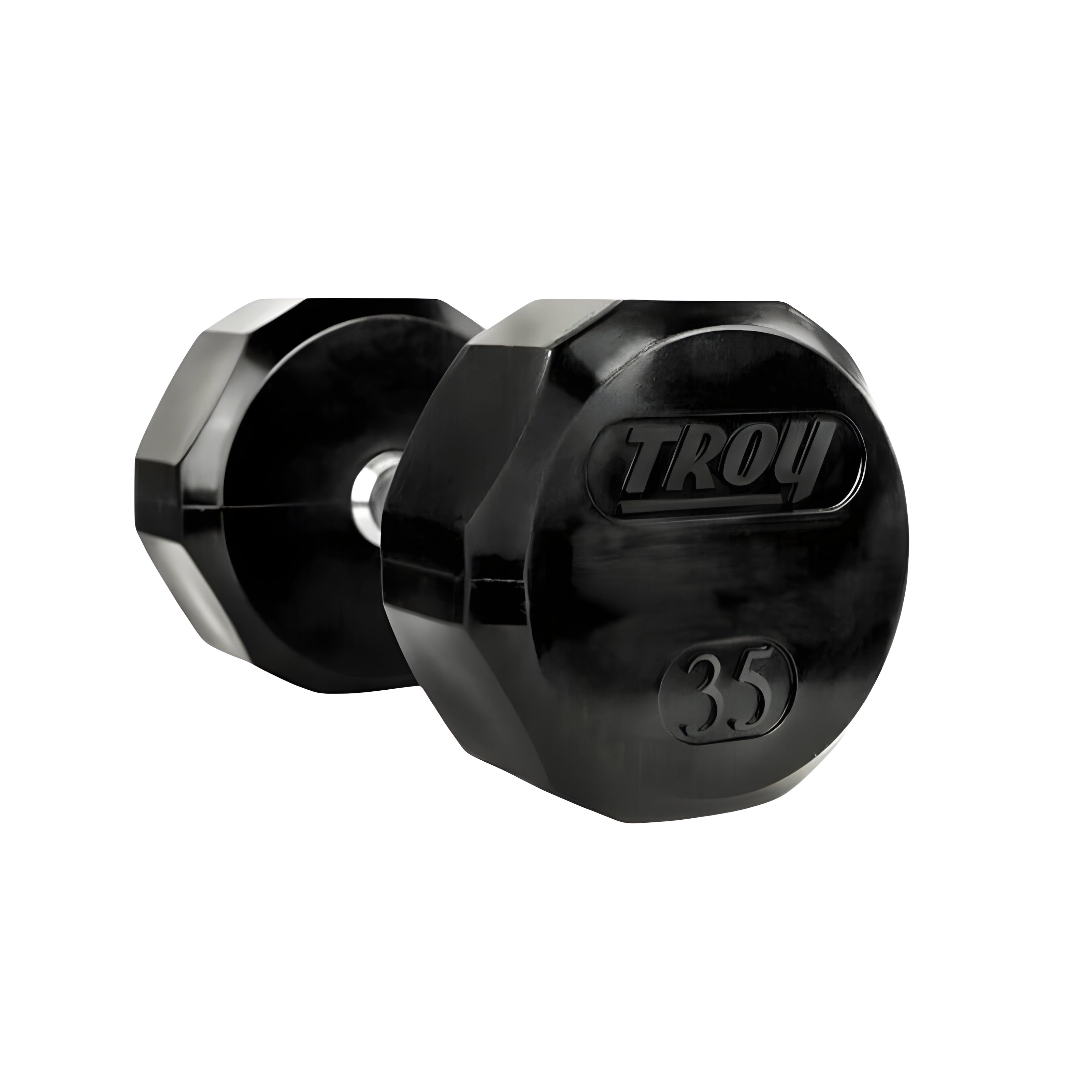 TROY 5-50 lb 12-Sided Urethane Dumbbell Set with Rack -  COMMPAC-TSDU50