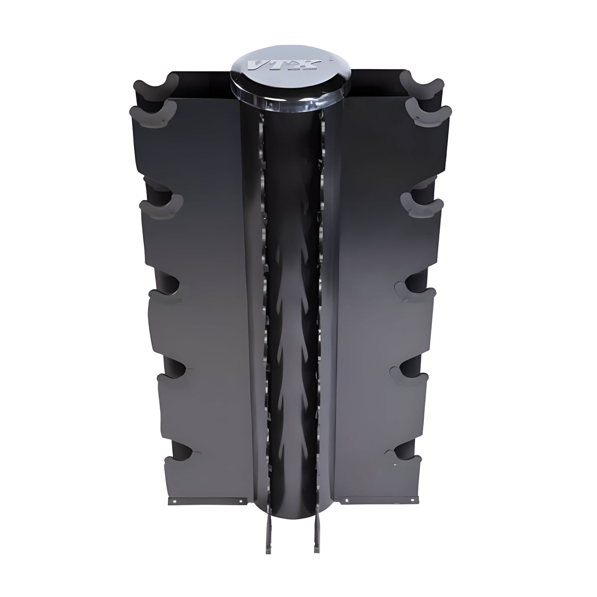 Troy 12-Sided 3-50lb Dumbbells with Rack - VERTPAC-TSDR50G
