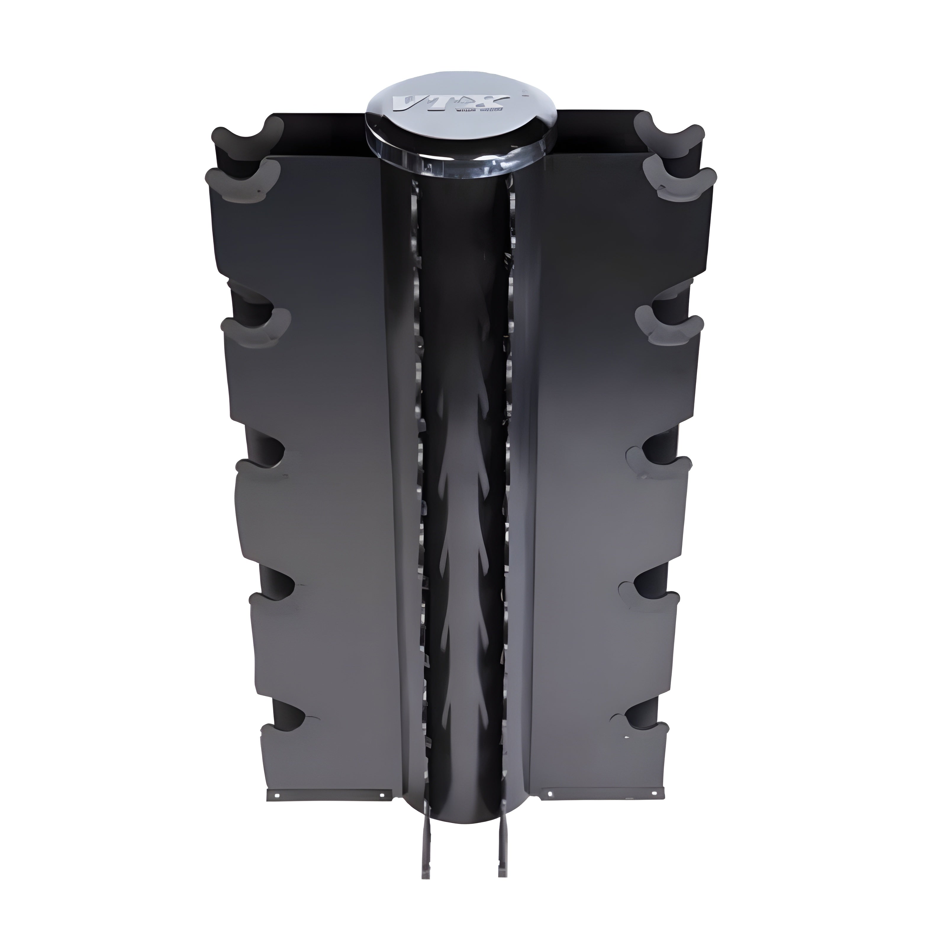 Troy 12-Sided 3-50lb Dumbbells with Rack - VERTPAC-TSDR50G