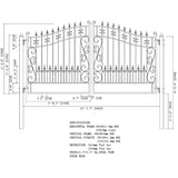 Aleko Steel Dual Swing Driveway Gate Venice Style 12 x 6 ft - DG12VEND-AP