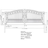 Aleko Steel Dual Swing Driveway Gate Venice Style 16 x 6 ft - DG16VEND-AP