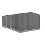 Absco | 20x10x6.6 ft Workshop Metal Shed - Woodland Gray - AB1118