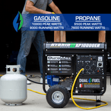 DuroMax 10,000 Watt Portable Dual Fuel Gas Propane Generator - XP10000EH