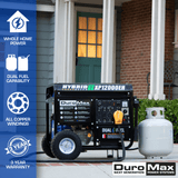 DuroMax 12,000 Watt Portable Dual Fuel Gas Propane Generator - XP12000EH